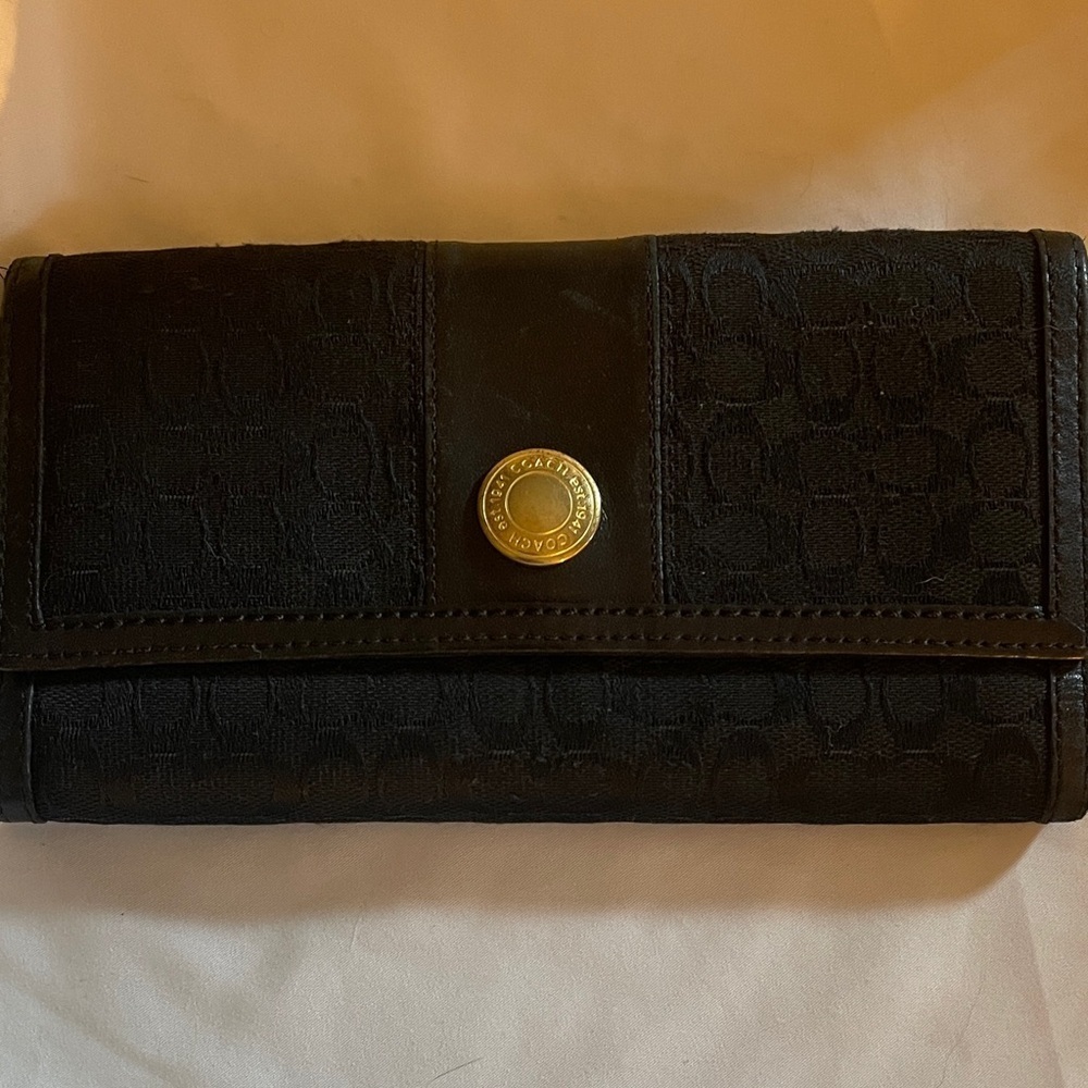 Coach Black Signature Women's Wallet